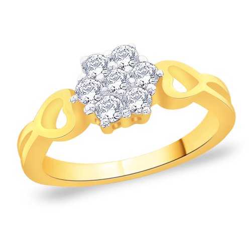 Valentine Gift : Peora 925 Silver 18 Karat Gold Plated Ring made with SWAROVSKI ZIRCONIA PGR2697 (9)