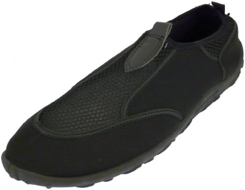 Beach Basics Women's Water Shoe - Aqua Sock BLACK 8