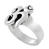 Sterling Silver Ohm Meditation Sign Ring