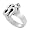 Sterling Silver Ohm Meditation Sign Ring, 4