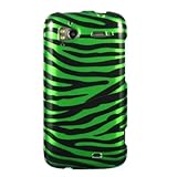 Green Zebra Hard Case Snap On Faceplate Cover For HTC Sensation 4G