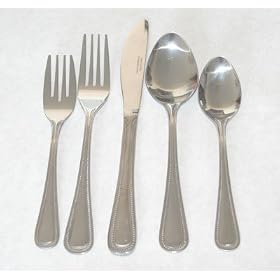 Buy 60 pc. Heavy Weight Stainless Steel Primrose Flatware Set; Service for 12