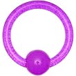 12 Gauge Purple UV Glow in the Dark Ball Captive Ring