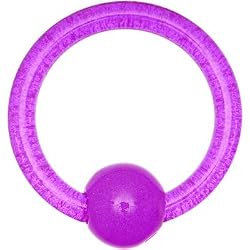 12 Gauge Purple UV Glow in the Dark Ball Captive Ring