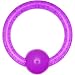12 Gauge Purple UV Glow in the Dark Ball Captive Ring