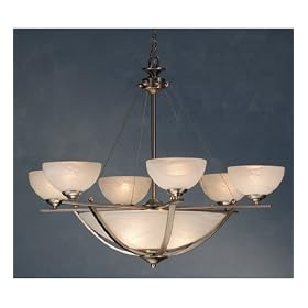 Manhattan Invert With 6 Up Lights Ch Ceiling Fixture by Meyda