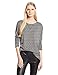 BCBGeneration Women's Striped V Neck Surplice Tunic Shirt