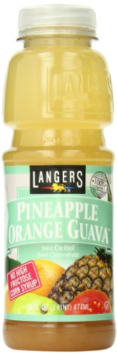 Langers Juice Cocktail, Pineapple Orange Guava, 16 Ounce (Pack of 12)