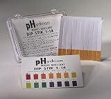 pHydrion plastic pH indicator strips, 0.0 to 14.0, clear plastic case packaging