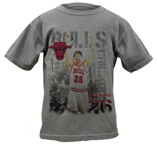 Kyle Korver Chicago Bulls Youth Titanium Caged Player Soft Hand Pigment-Dyed Premium T-Shirt
