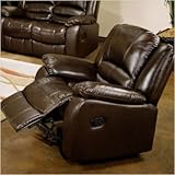IMAGE OF Providence Leather Reclining Arm Chair in Dark Brown
