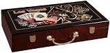 Las Vegs Wooden Wooden Poker Chip Case - Hold 300 Chips