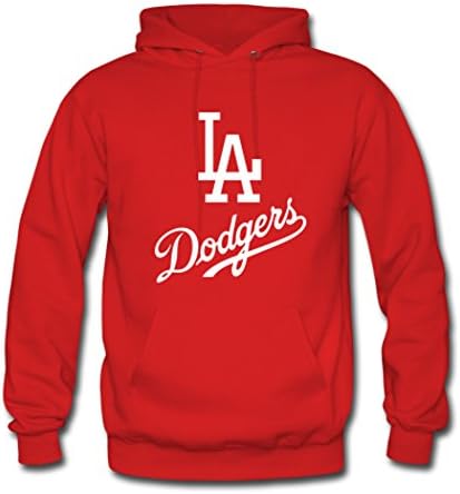 Buuban Youth Los_Angeles_Dodgers Fonts Hoody Hoodie Coat Red XL