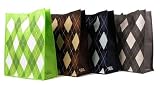 Reusable Argyle Grocery Totes - Set of 4