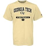 Russell Georgia Tech Yellow Jackets Gold Football T-shirt