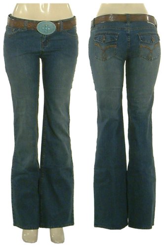 YMI Stretch Dirty Denim W/ Cross Buckle