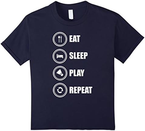 Kids Eat-Sleep-Play'-Badminton',Lovers,Tee,Gift, T-Shirt 10 Navy