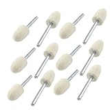 uxcell ゴム砥石　メタル製フェルト製シルバートンオフホワイト　良いパフォーマンス　精密性マシン　12x 10mm