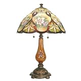 Dale Tiffany RT50031 Alamand Table Lamp, Antique Golden Sand and Art Glass Shade