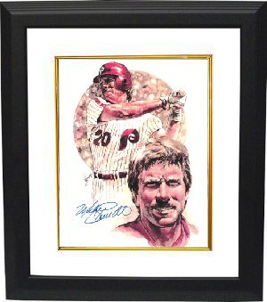 Mike Schmidt signed Philadelphia Phillies 8x10 Litho Custom Framed