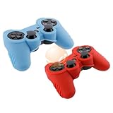 Blue & Red Silicone Skin Case Combo for PS3 Controller