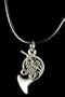 French Horn Necklace - Pewter