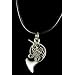 French Horn Necklace - Pewter