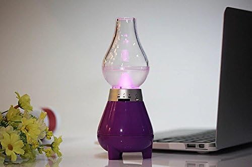 JTOCEAN Retro Bluetooth Speaker LED Light, Rechargable Retro Style Kerosene Candle Lamp Nostalgia Portable dimmable with Color flashing Nightlight (purple)