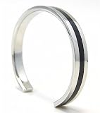 Calvin Klein CK Stainless Steel Silver Tone Open Bangle Bracelet KJ23AB01010L