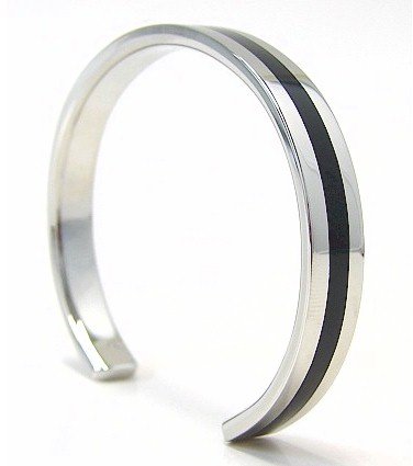 Click here to buy Calvin Klein CK Stainless Steel Silver Tone Open Bangle Bracelet KJ23AB01010L.