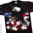 God Bless America Patriotic American Flag Bald Eagle Black T-shirt Tee Shirt