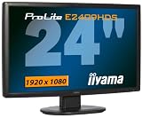 Iiyama ProLite E2409HDS 61 cm (24 Zoll) widescreen TFT Monitor (DVI,VGA,HDMI, 2ms Reaktionszeit) schwarz