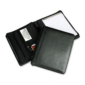 SAMSILL CORPORATION Regalt leather zipper binder portfolio, 11w x 2d x 13-1 4h, black... by 