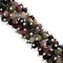 Sterling Silver 8inch Watermelon Tourmaline Stone Bracelet