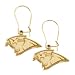 14K Yellow Carolina Panthers NFL Logo Dangle Earrings