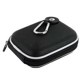 rooCASE (Med EVA Black) Hard Shell Case with Memory Foam for Flip MinoHD Camcorder Smile