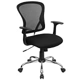 Flash Furniture Mid-Back Black Mesh Office Chair with Chrome Finished Base