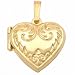 14K Gold Heart Locket Love Necklace Pendant Jewelry