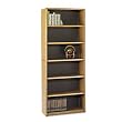 Safco 6-Shelf ValueMate Medium Oak Economy Steel Bookcase