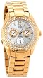 GUESS? Women's 11609L Waterpro Gold-Tone Crystal Accented Watch