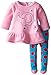 Gerber Baby and Little Girls' 2 Piece Embroidered Micro Fleece Dress with Tights
