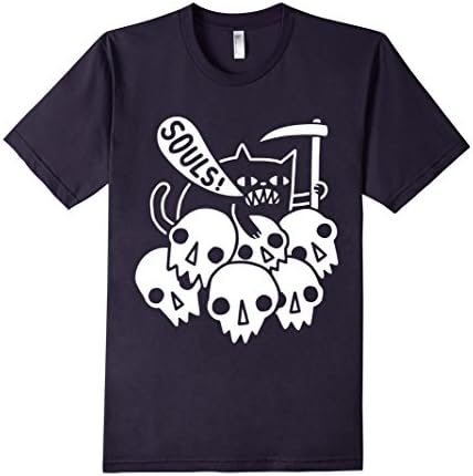 Men's Death Cat Shirt Flag Punk Rock Metal Tee Black T Tshirt Large Navy