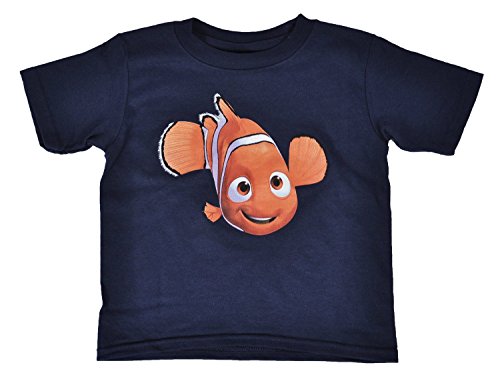 Pixar Finding Nemo Toddlers Navy Boys T-Shirt Orange Clown Fish Disney Print