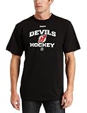 NHL New Jersey Devils Authoritative Black Short Sleeve Tee (Black, XX-Large)