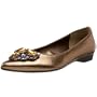 Tahari Women's Michelle Dress Flat,Brite Bronze,9 M US