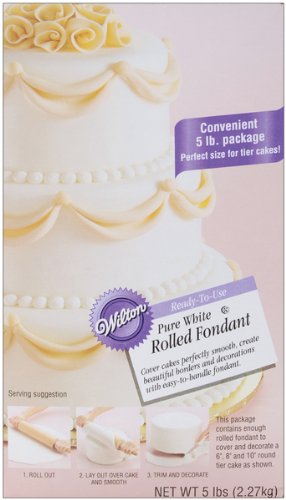 Ready-To-Use Rolled Fondant 5 Pounds-Pure White
