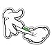 Roll - Sticker Bomb Decal Series - Cartoon Graffiti Car Wrap Laptop JDM Skateboard Snowboard Vinyl (White)