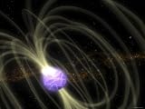 SGR 1806-20 Magnetar Including Magnetic Field Lines Art Photographic Poster Print by Stocktrek Images, 32x24
