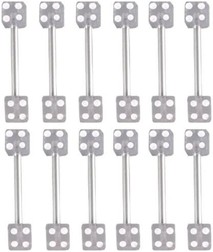 14G 14 Gauge (1.6mm), 14mm long- Clear Dice UV Acrylic tongue rings straight bars balls tounge barbells AFJR - Pierced Body Piercing Jewelry- Set of 12