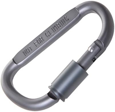 Alloy Carabiner 6pcs Tub® Aluminum Screw Lock Key Chain Clip Hook Outdoor Buckle for Camping, Fishing, Hiking, Traveling(Not for climbing)